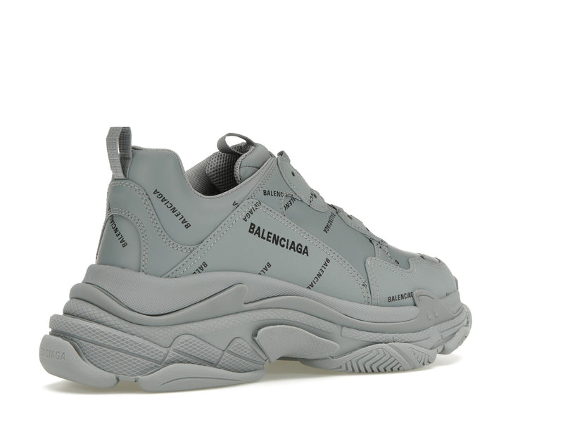 Balenciaga Triple S AllOver Logo Grey Black