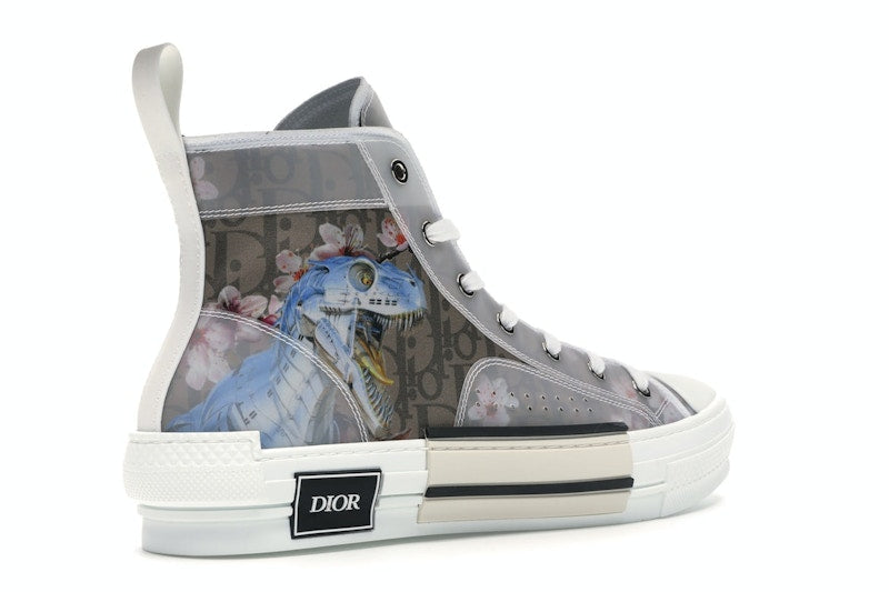Dior B23 High Canvas Sorayama Dinosaur Brown