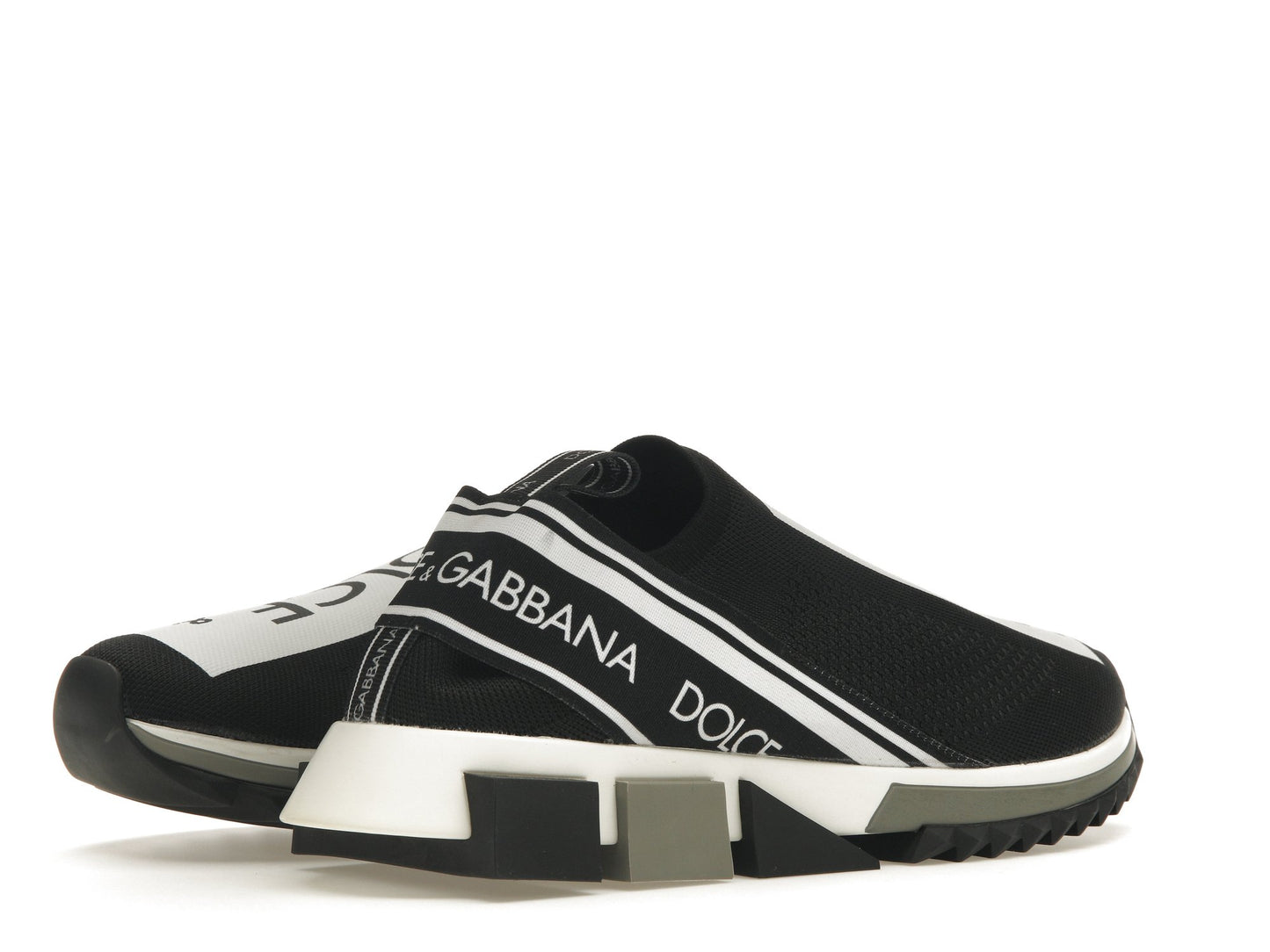 Dolce & Gabbana Sorrento Logo Slip On Black Grey White