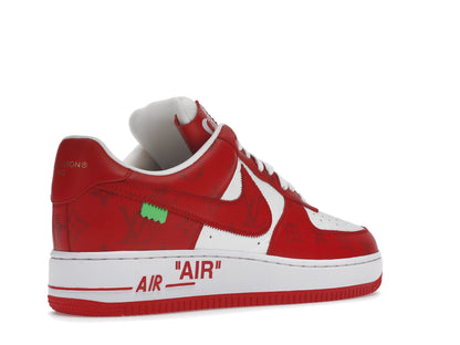 Louis Vuitton Nike Air Force 1 Low By Virgil Abloh White Red