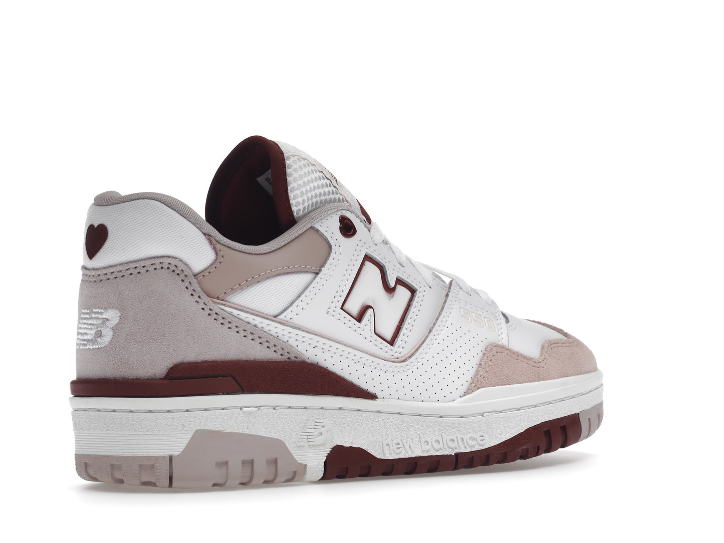 New Balance 550 White Scarlet