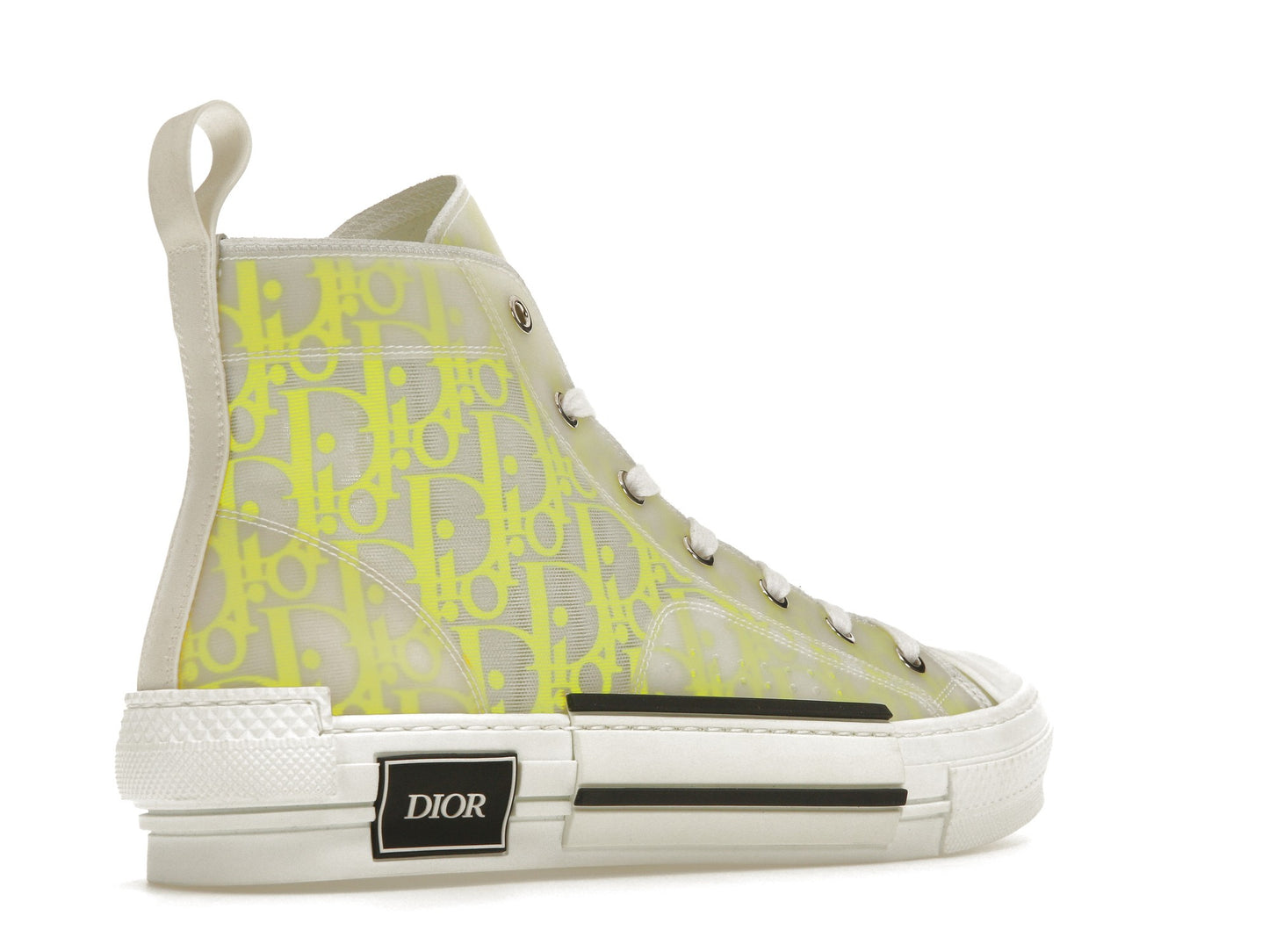 Dior B23 High Top White Yellow Oblique