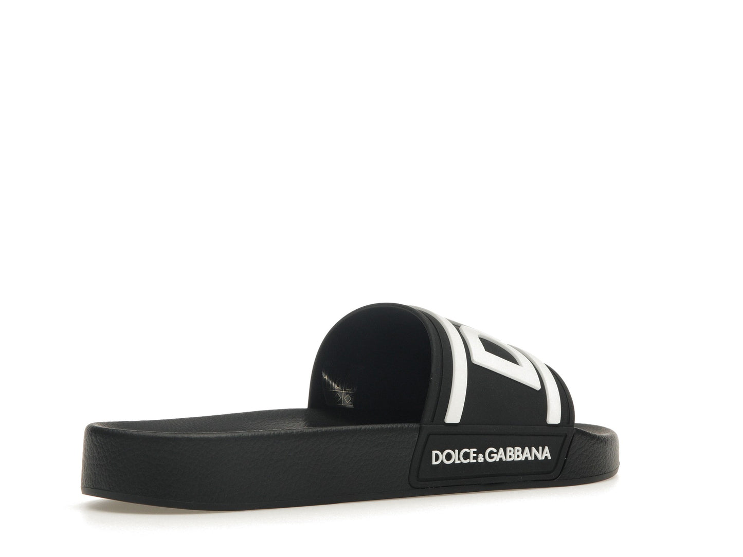 Dolce &amp; Gabbana Beachwear Sliders DG Logo Black White 