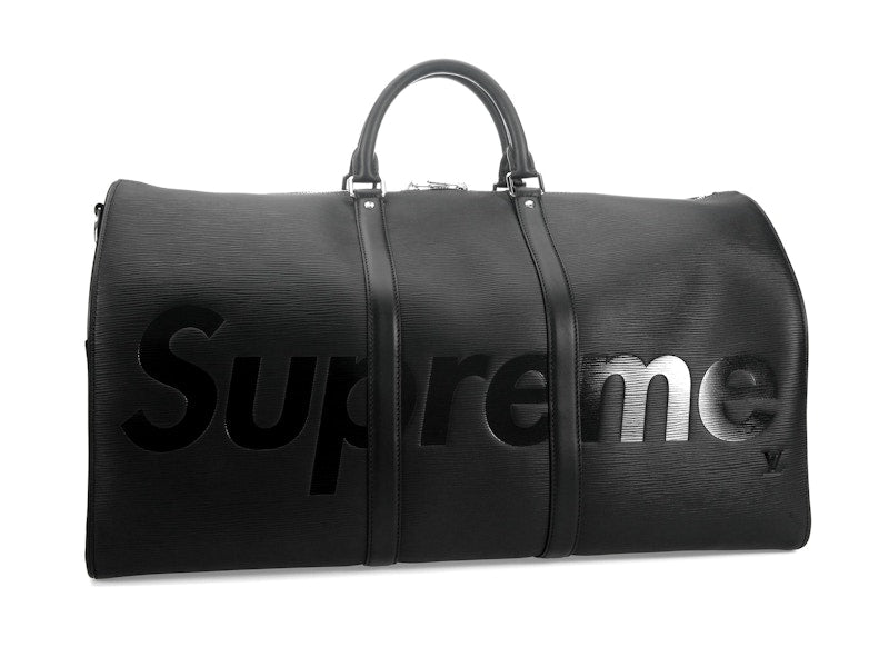 Louis Vuitton x Supreme Keepall Bandouliere Epi 55 Black