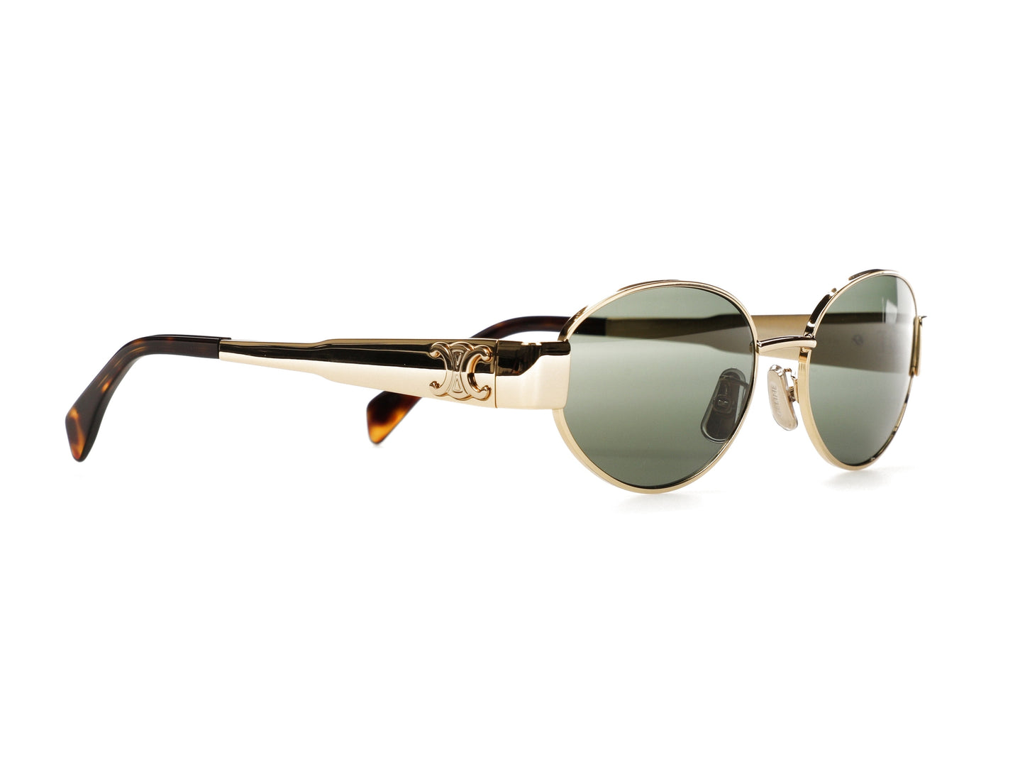 Celine Triomphe Metal 01 Sunglasses Gold/Green