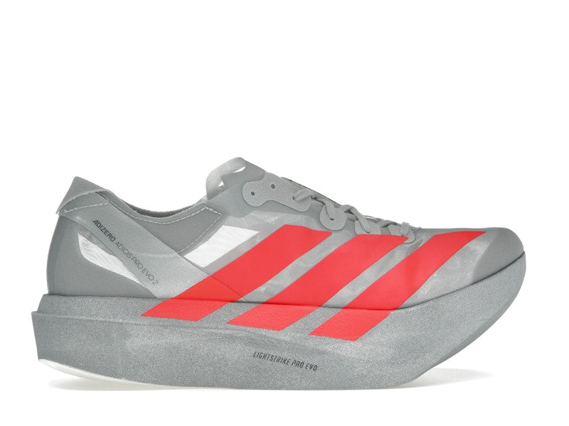 adidas Adizero Adios Pro Evo 2 Silver Metallic Lucid Red