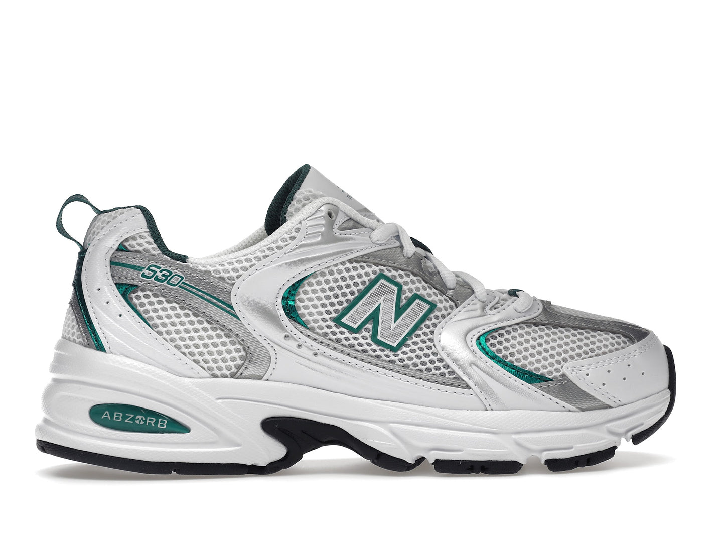 New Balance 530 White Silver Green