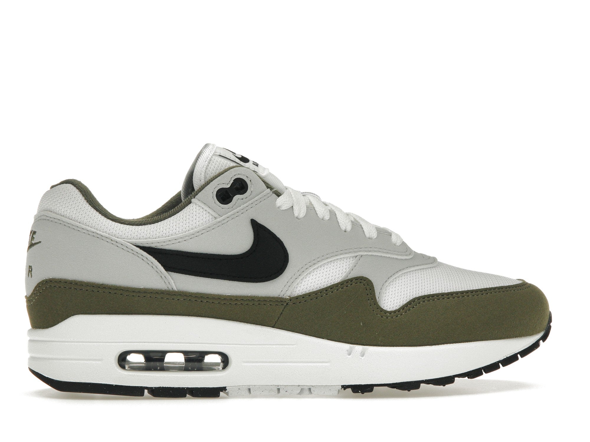 Nike Air Max 1 White Black Medium Olive Sneaker Store Co