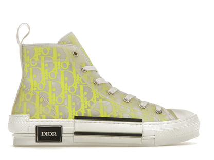 Dior B23 High Top White Yellow Oblique