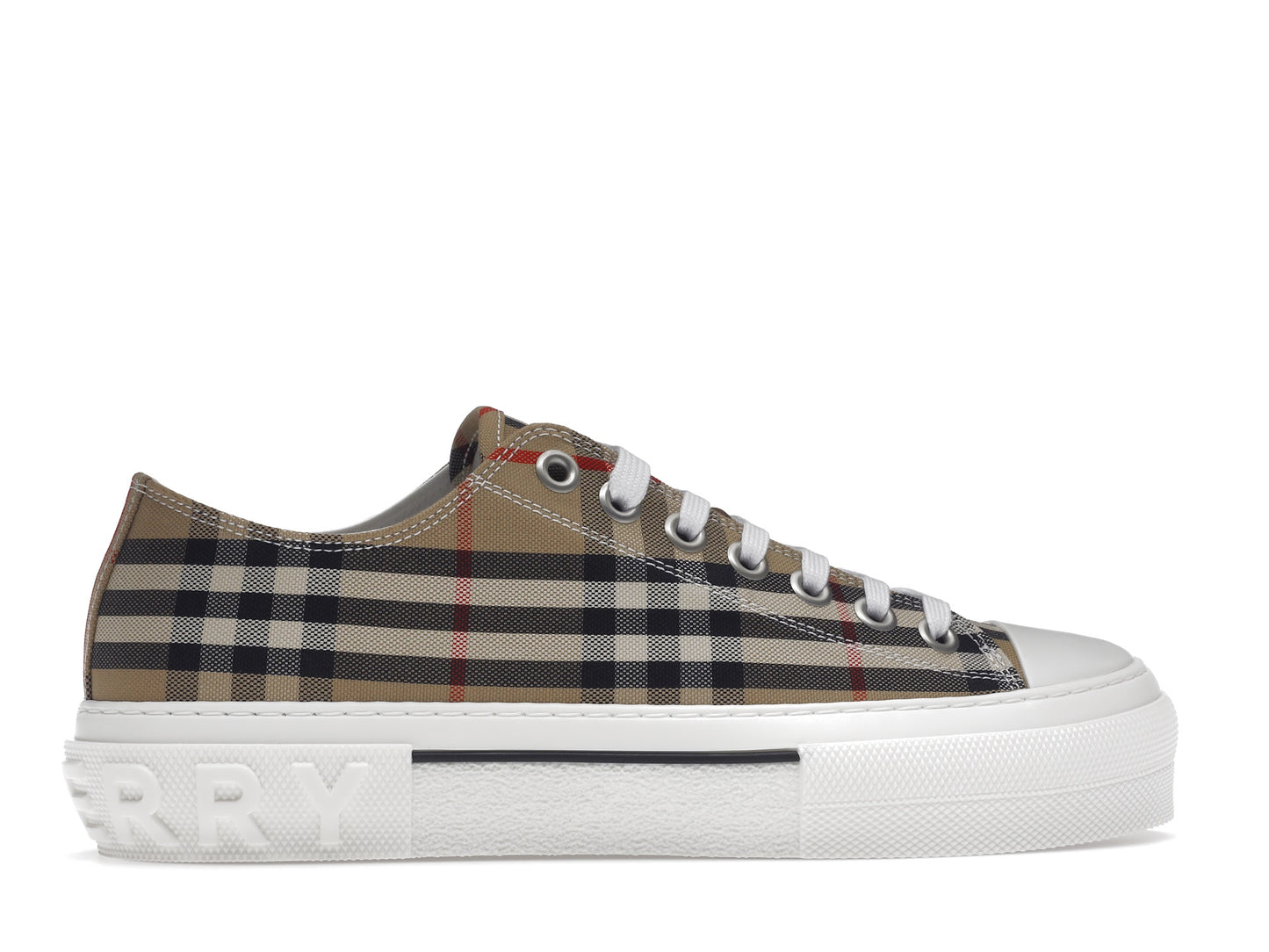 Burberry Vintage Check Cotton Sneakers Archive Beige White