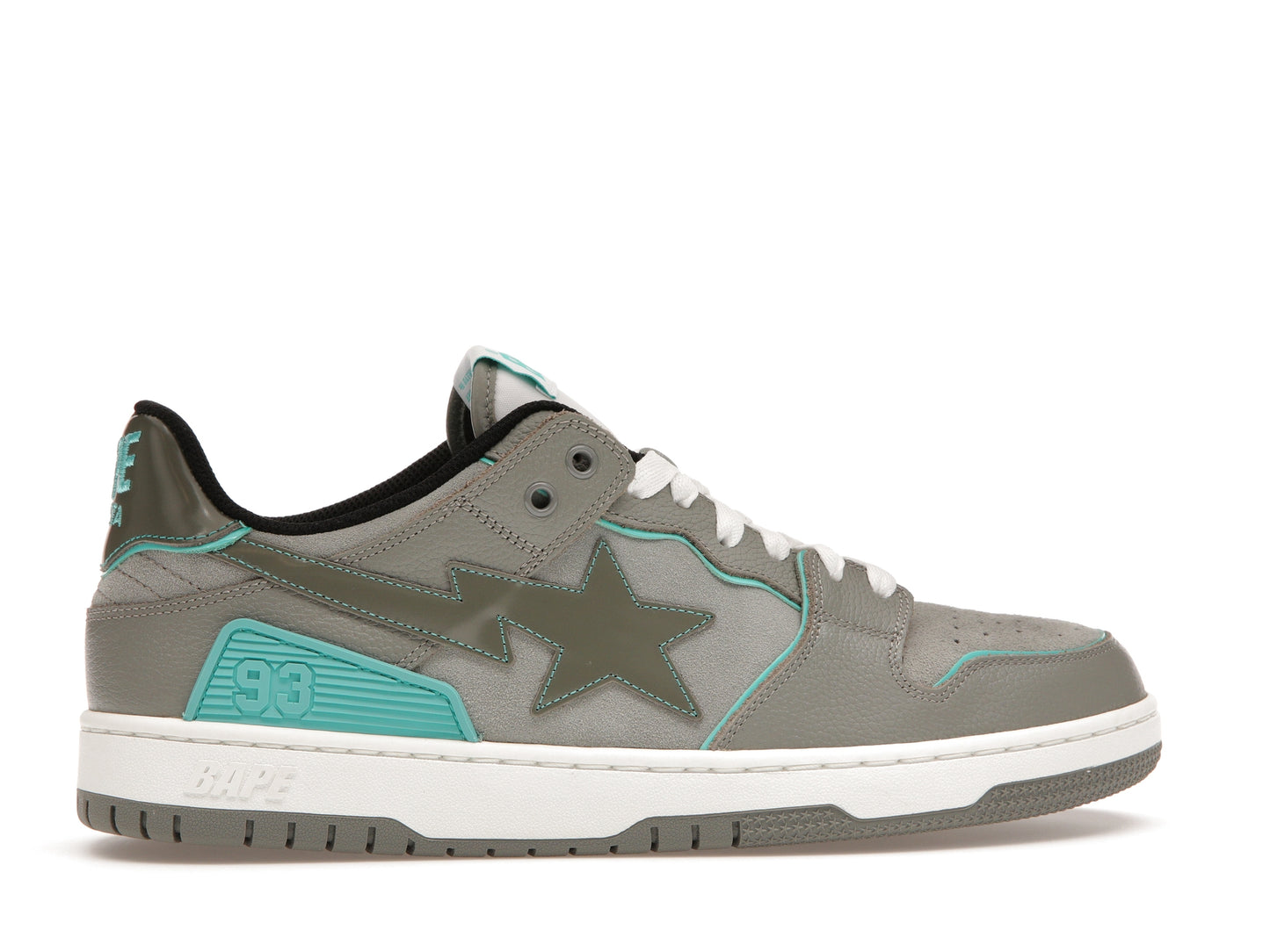 A Bathing Ape Bape SK8 Sta Grey Turquoise