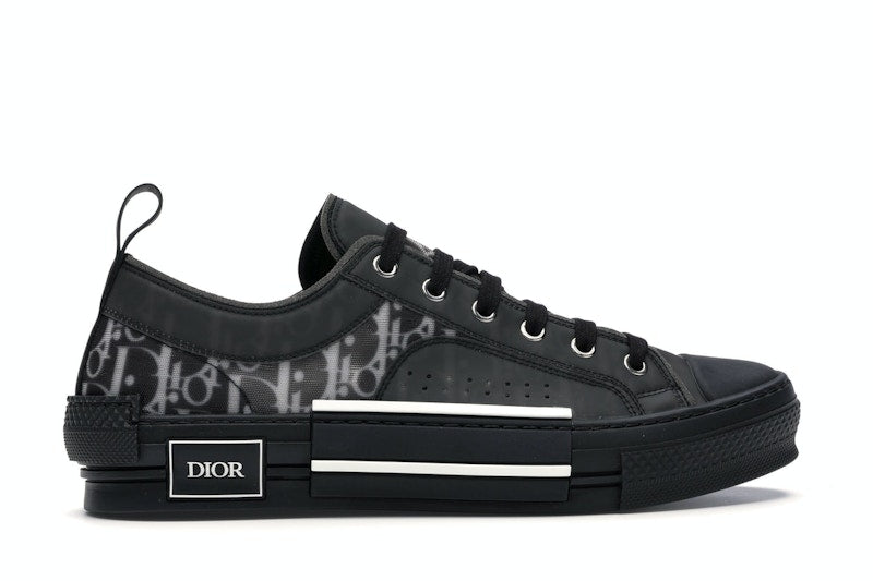 Dior B23 Low Top Canvas Oblique Black