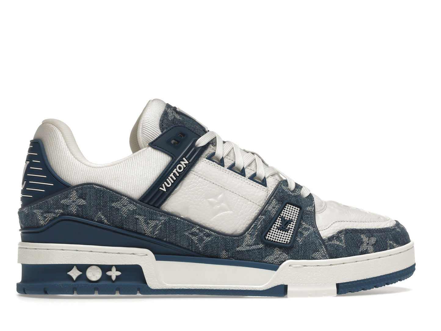 Louis Vuitton LV Trainer Monogram Denim White Blue