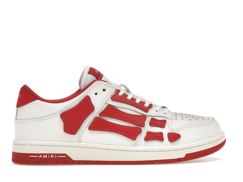 AMIRI Skel Top Low Blanc Rouge 