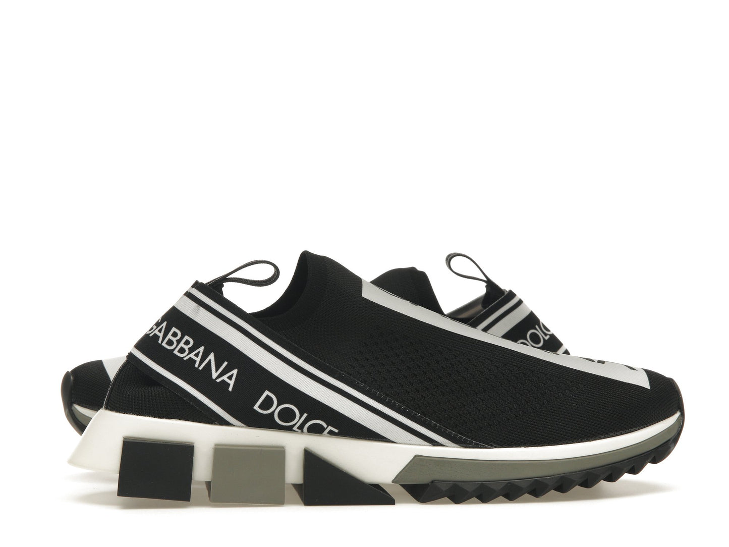 Dolce & Gabbana Sorrento Logo Slip On Black Grey White