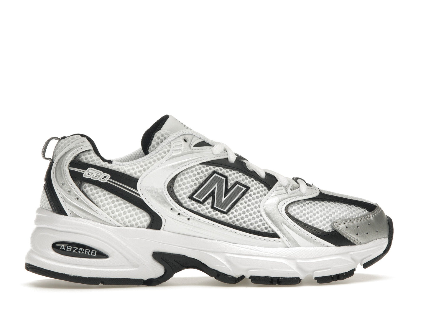 New Balance 530 White Silver Metallic Black