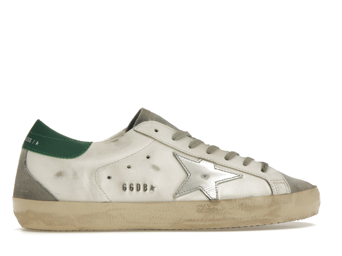 Golden Goose Super-Star White Silver Green