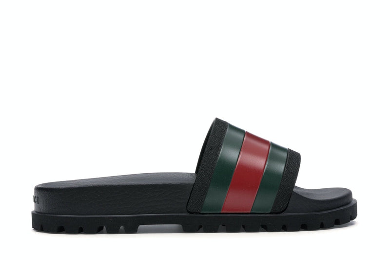 Gucci Web Slide Sandale Schwarz