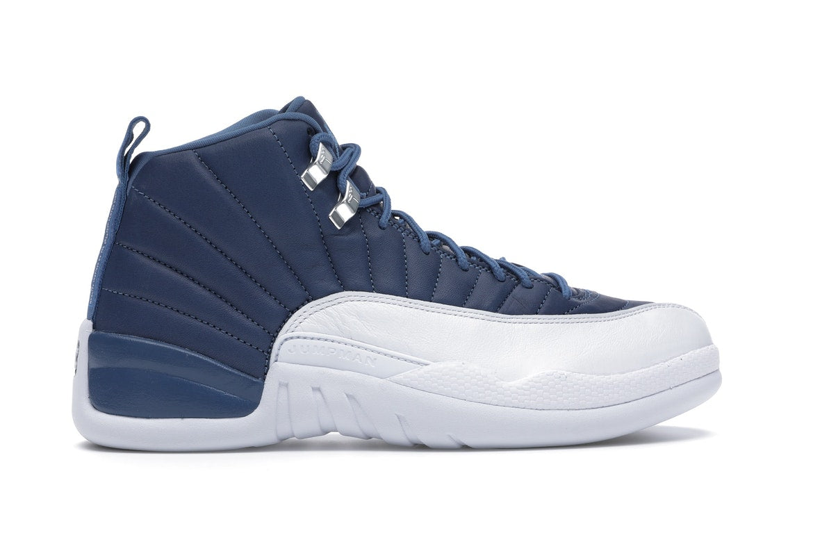 Black blue jordan 12 on sale