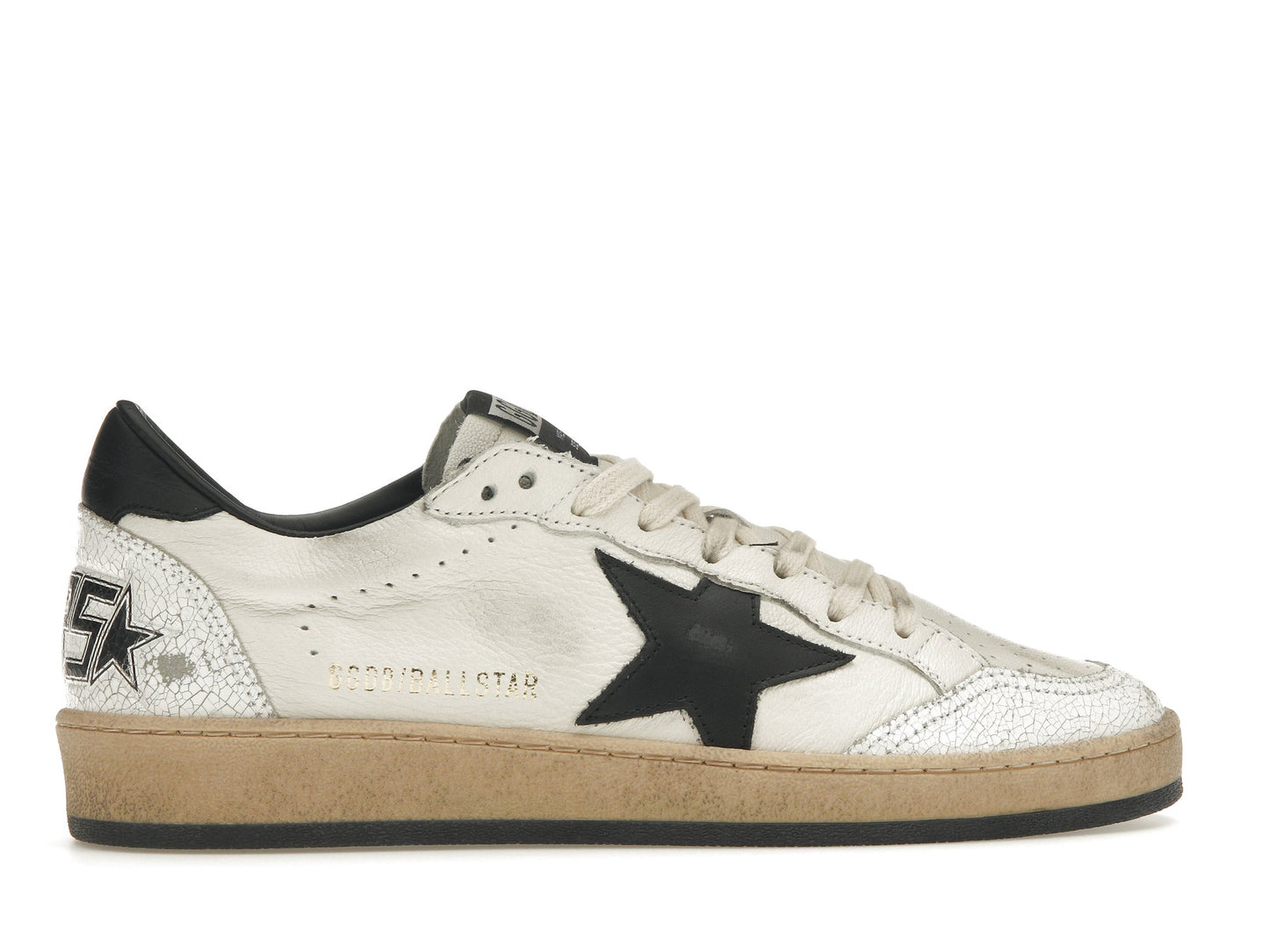 Golden Goose Ball-Star Low White Nappa Black Star