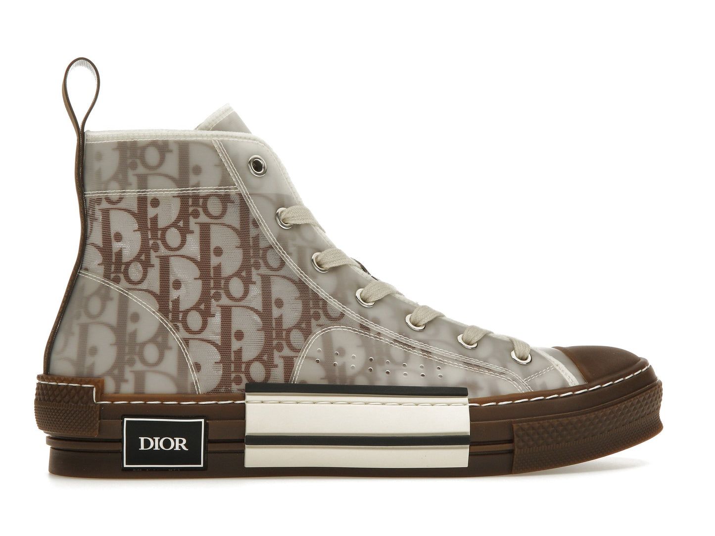 Dior B23 High Top Coffee White Dior Oblique