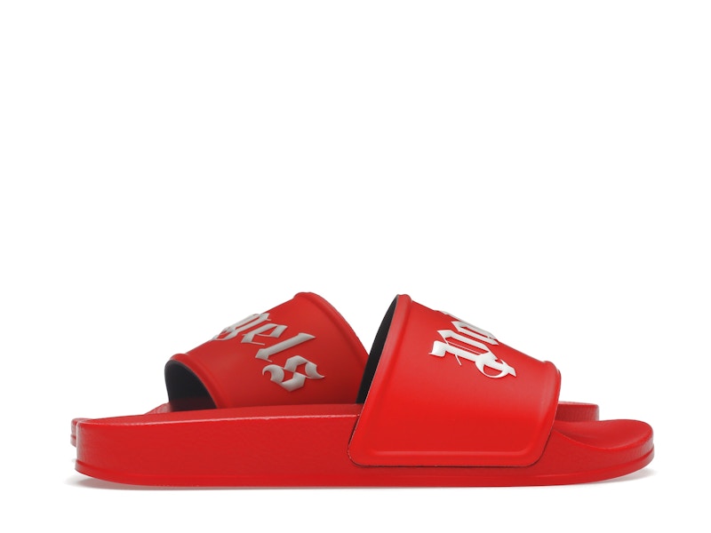 Palm Angels Pool Slides Red White