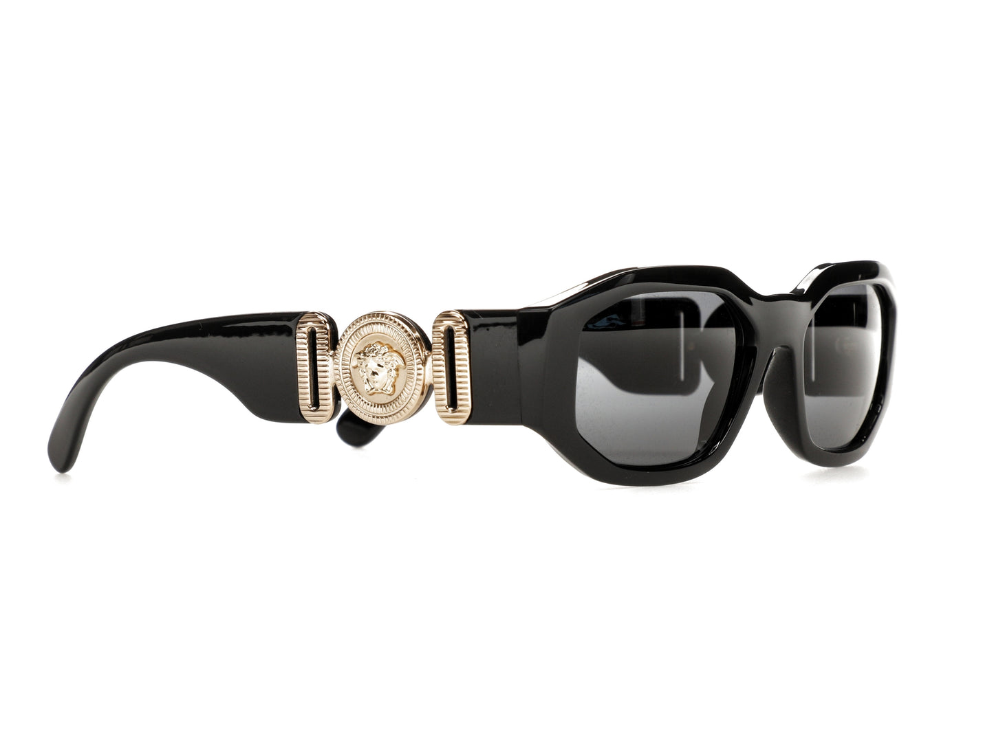 Versace Irregular Biggie Sunglasses Black/Dark Gray