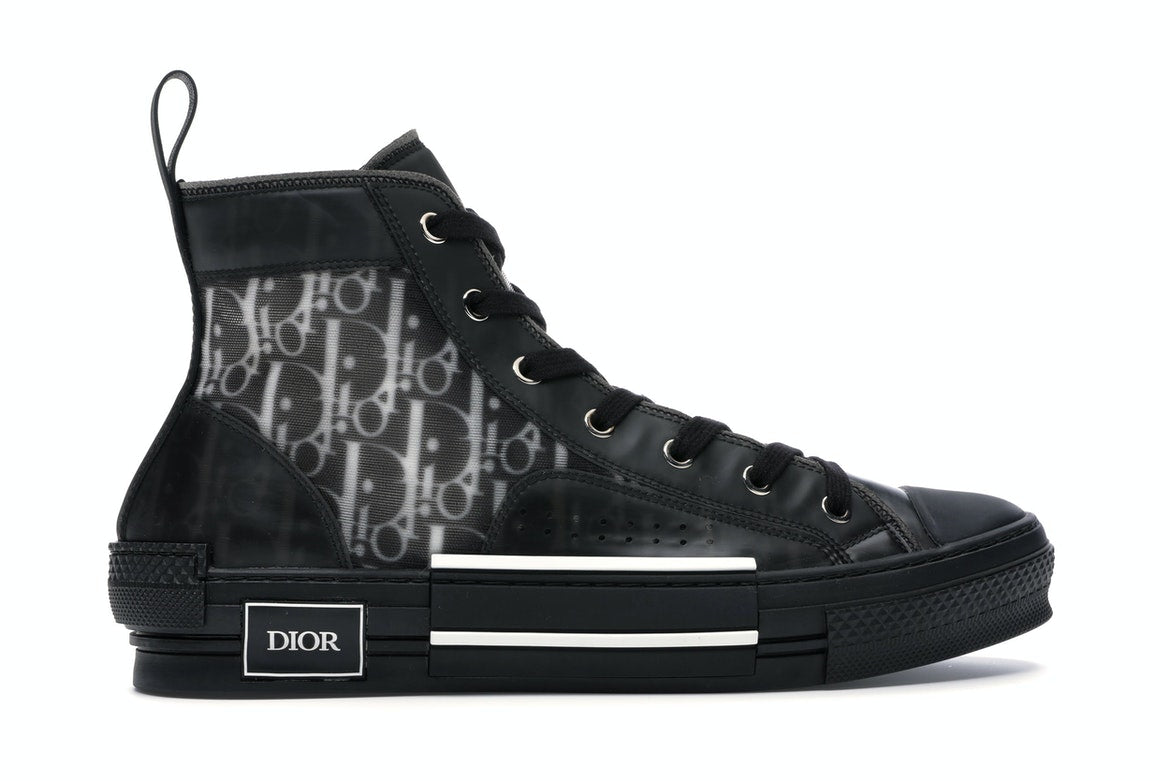 Dior B23 High Top Canvas Oblique Black