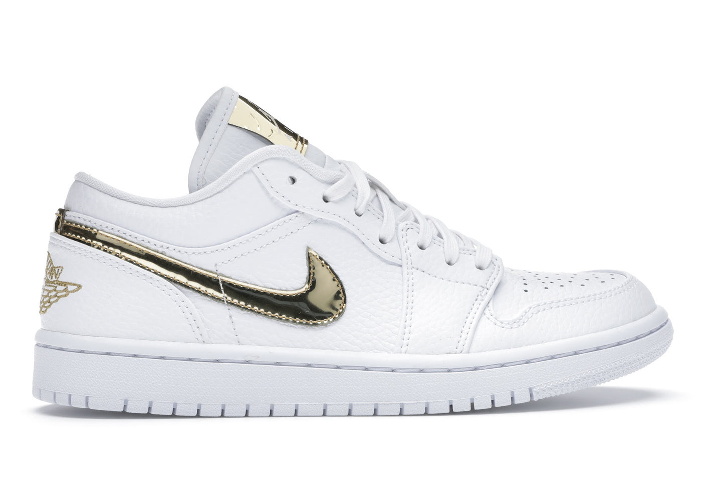 Jordan 1 Low White Metallic Gold