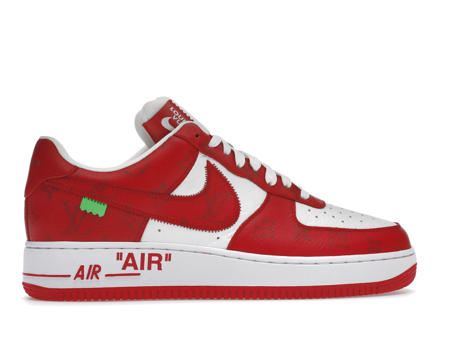 Louis Vuitton Nike Air Force 1 Low By Virgil Abloh White Red