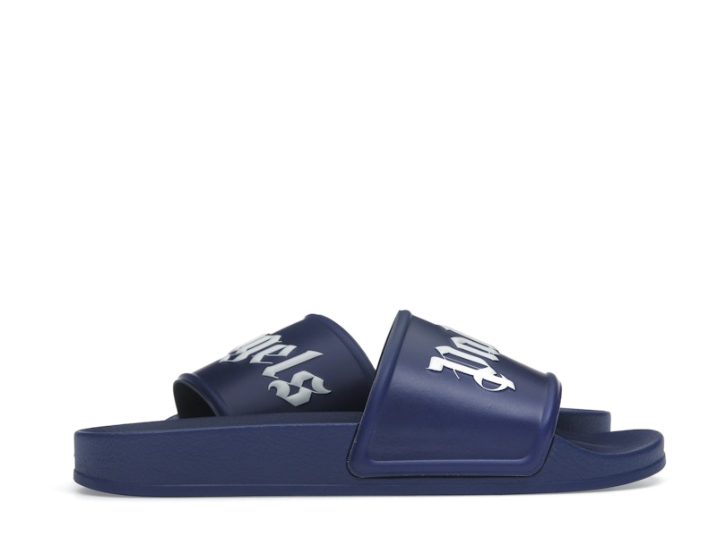 Palm Angels Pool Slides Dark Blue White SS23