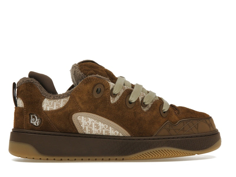 Dior B9S Skater ERL Brown Suede with Brown and Beige Dior Oblique Jacquard