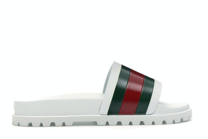 Gucci Web Slide Sandal White