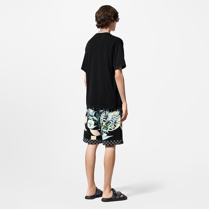 Louis Vuitton Embellished Short-Sleeved Cotton Crewneck Black