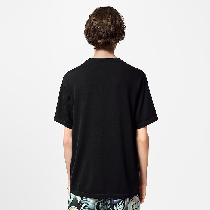 Louis Vuitton Embellished Short-Sleeved Cotton Crewneck Black
