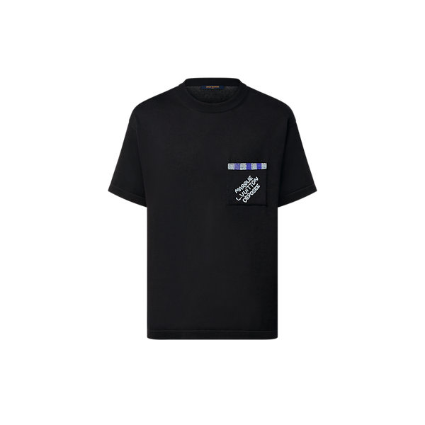Louis Vuitton Embellished Short-Sleeved Cotton Crewneck Black