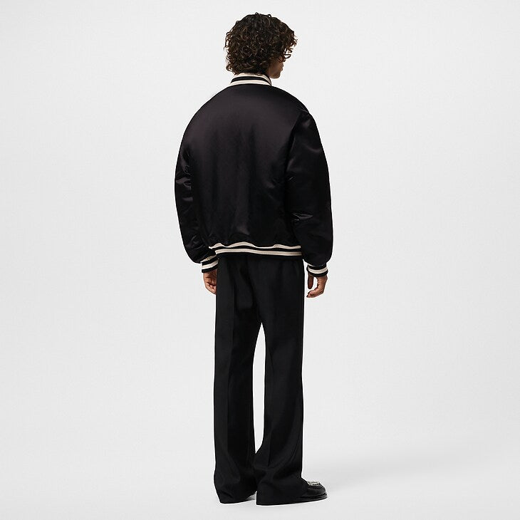 Louis Vuitton Embroidered Nylon Baseball Blouson Black