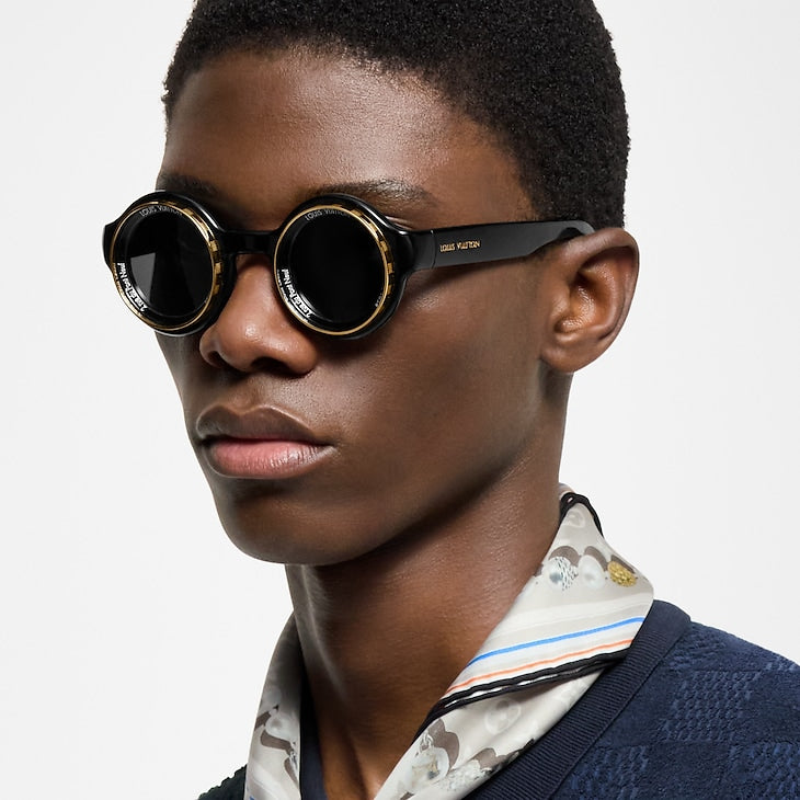 Louis Vuitton LV Super Vision Round Sunglasses Black (Z2598U)