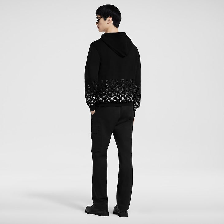 Louis Vuitton Gradient Cotton Hoodie Black/White