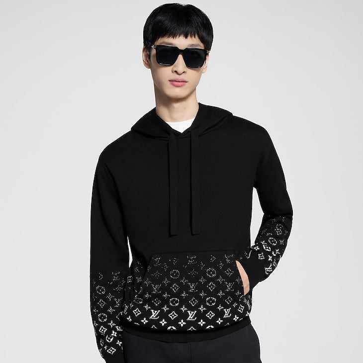 Louis Vuitton Gradient Cotton Hoodie Black/White
