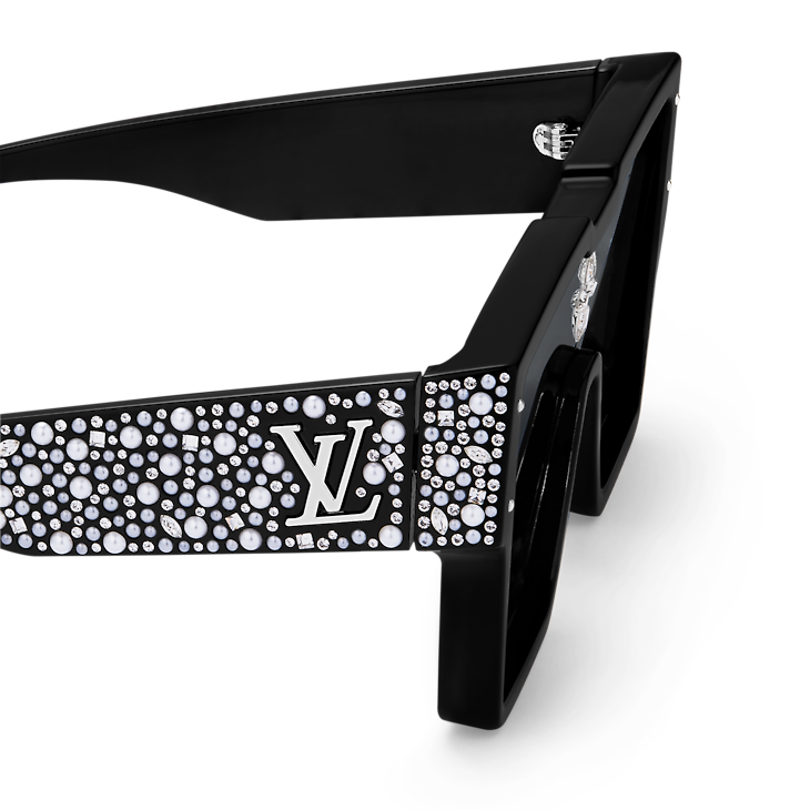 Cyclone sunglasses with pearls and rhinestones