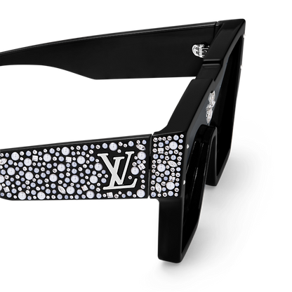 Cyclone sunglasses with pearls and rhinestones