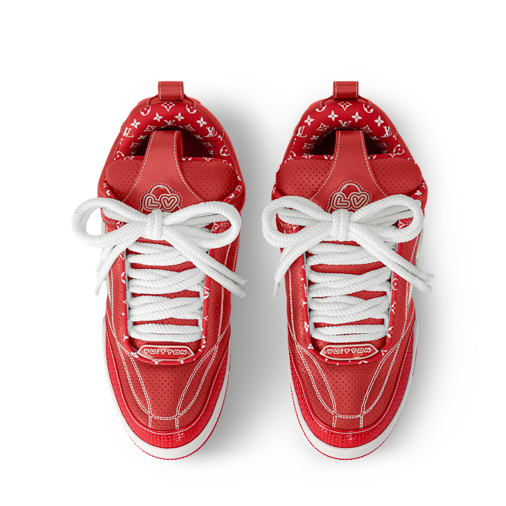 Louis Vuitton LV Skate Red Metallic and perforated calf leather