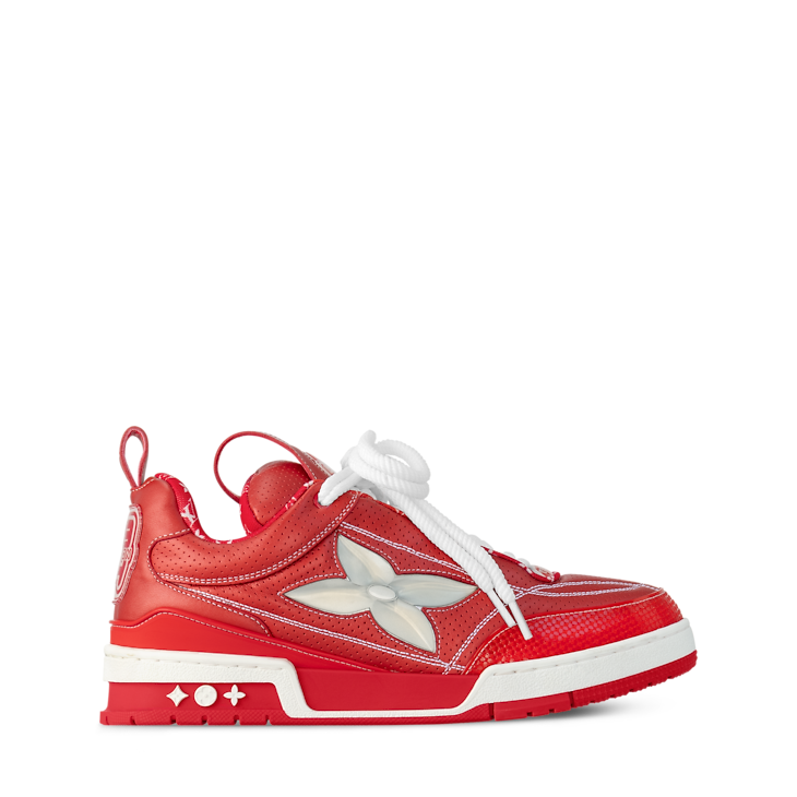 Louis Vuitton LV Skate Red Metallic and perforated calf leather