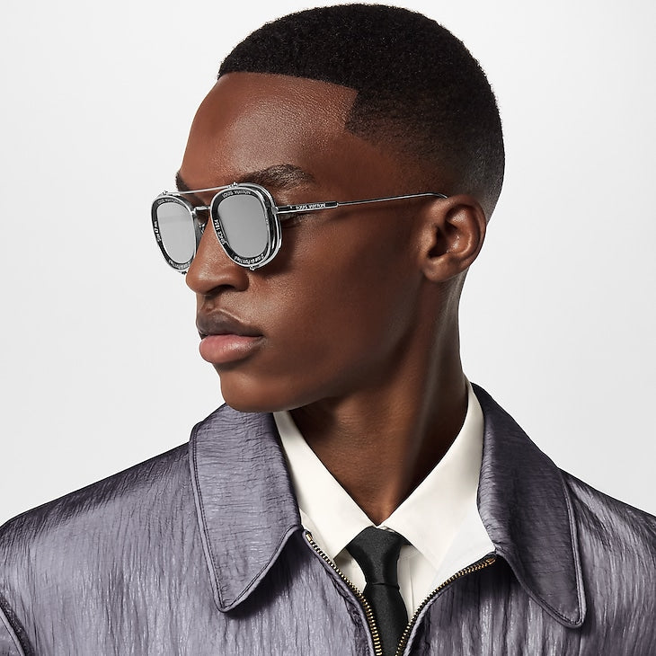 Louis Vuitton LV Supervision Metal Sunglasses Silver