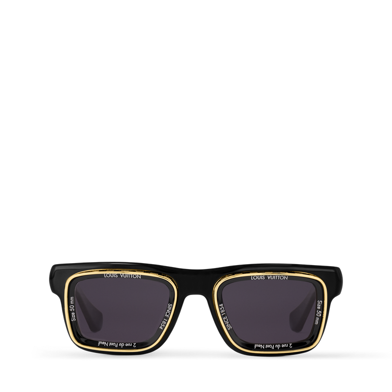Louis Vuitton LV Super Vision Square Sunglasses Black (Z2599U)