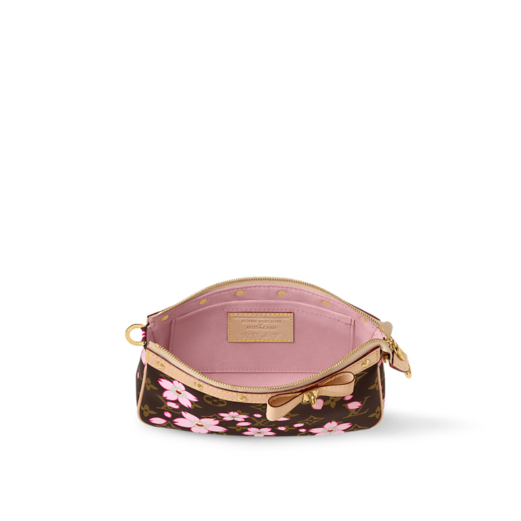 Louis Vuitton x Takashi Murakami Cherry Blossom Pochette Accessoires Sakura Brown