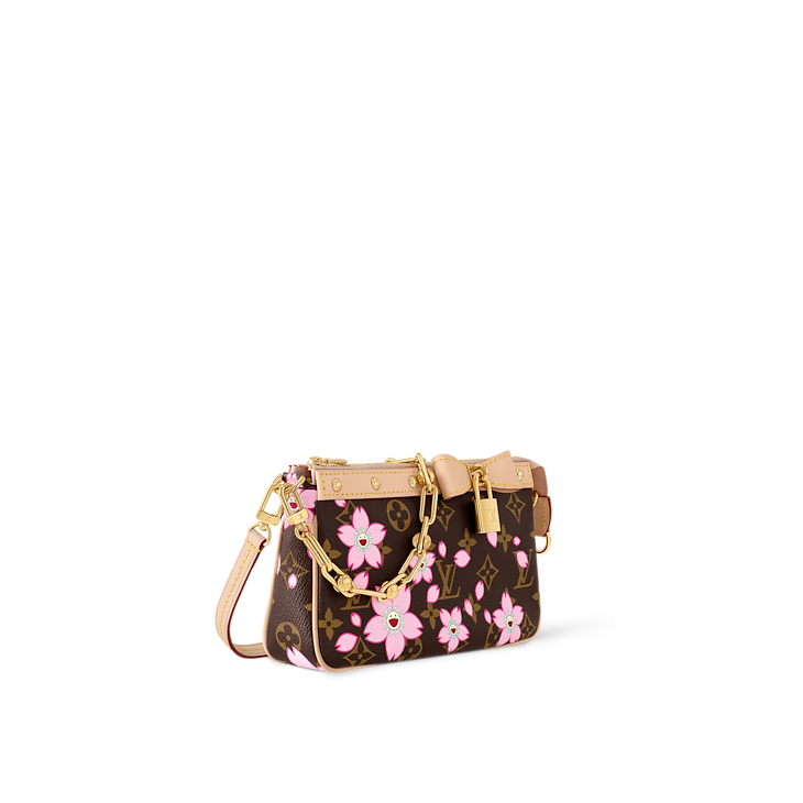 Louis Vuitton x Takashi Murakami Cherry Blossom Pochette Accessoires Sakura Brown