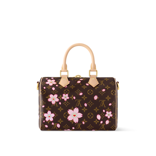 Louis Vuitton x Takashi Murakami Cherry Blossom Speedy Bandouliere 25 Sakura Brown