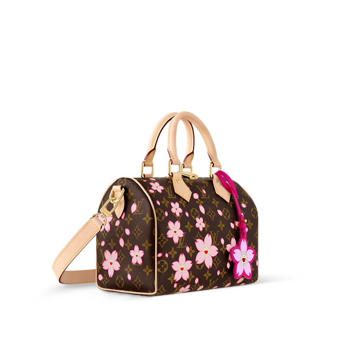 Louis Vuitton x Takashi Murakami Cherry Blossom Speedy Bandouliere 25 Sakura Brown